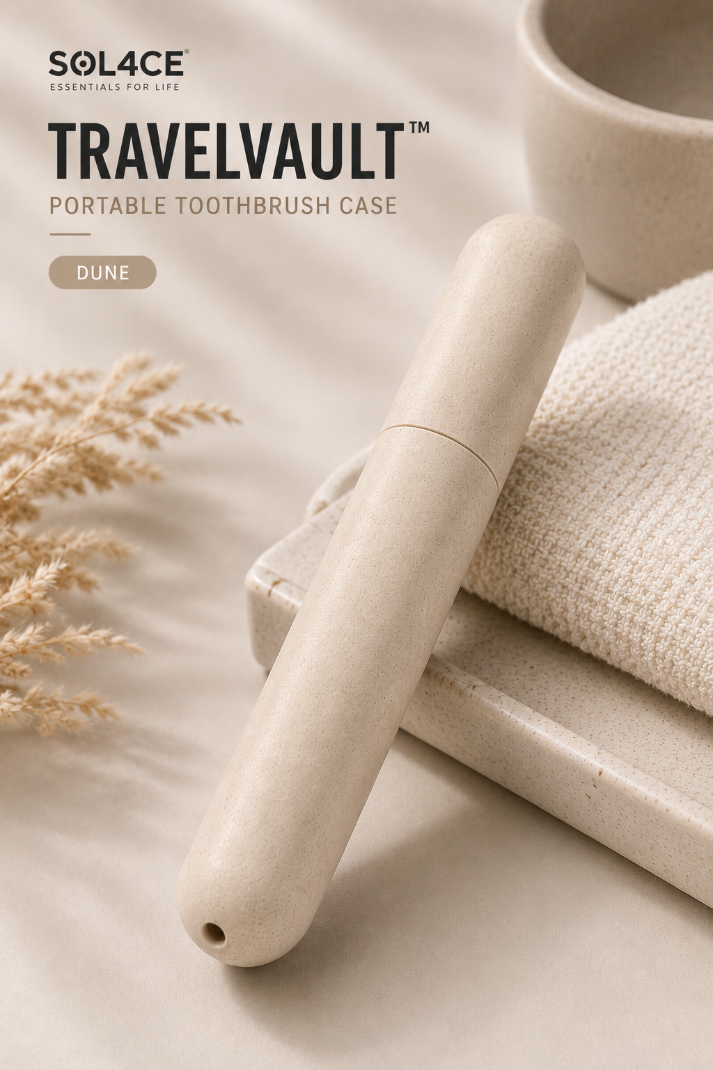 SOL4CE TravelVault™ Portable Toothbrush Case
