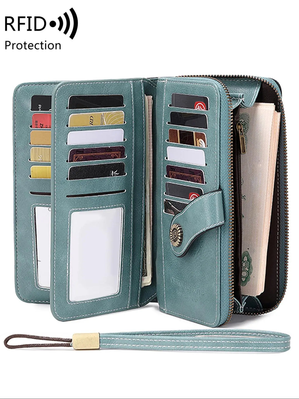 Vintage RFID Clutch Wallet