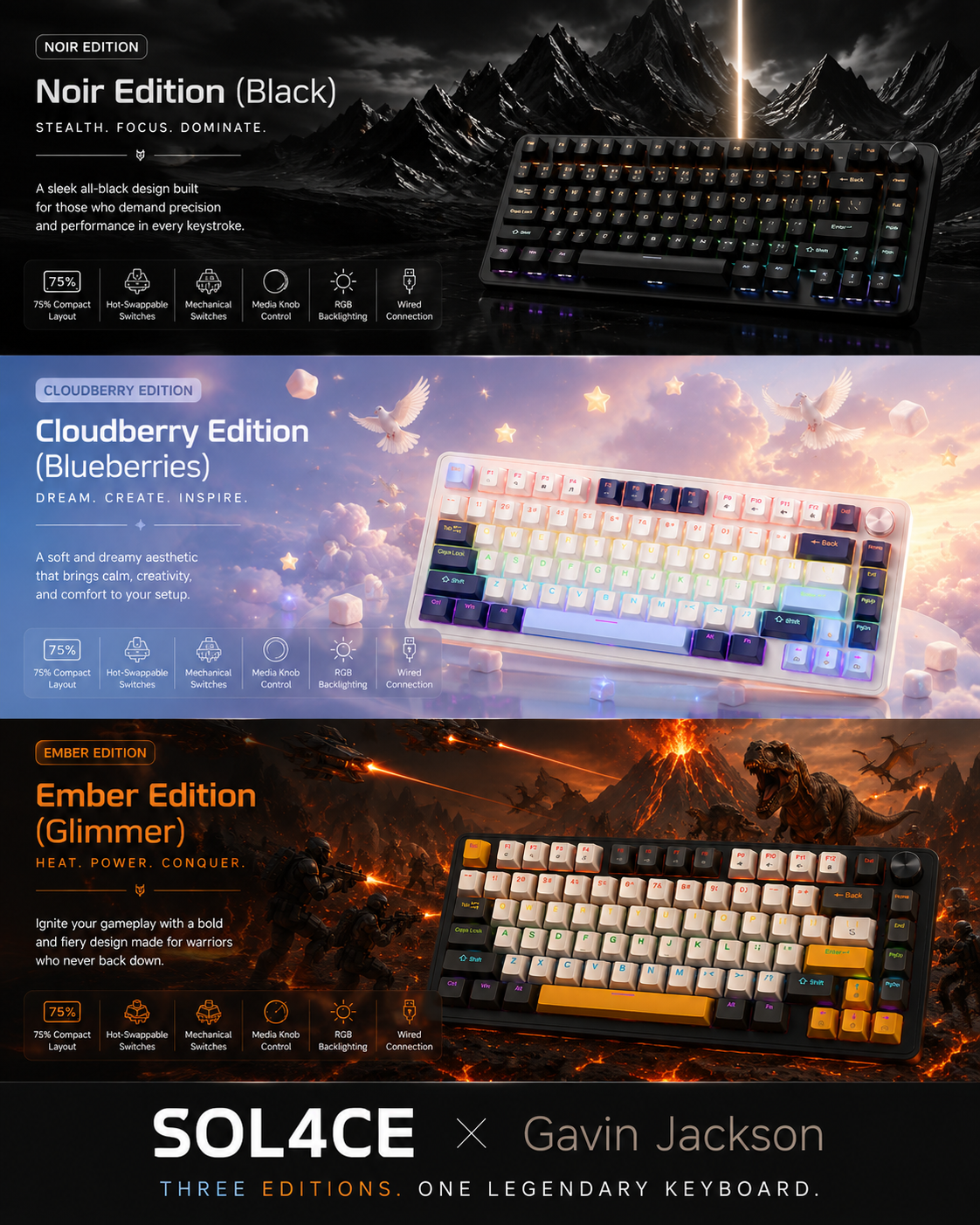 Eclipse75™ Mechanical Keyboard