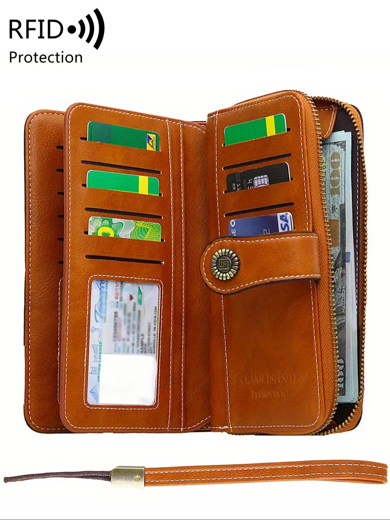 Vintage RFID Clutch Wallet