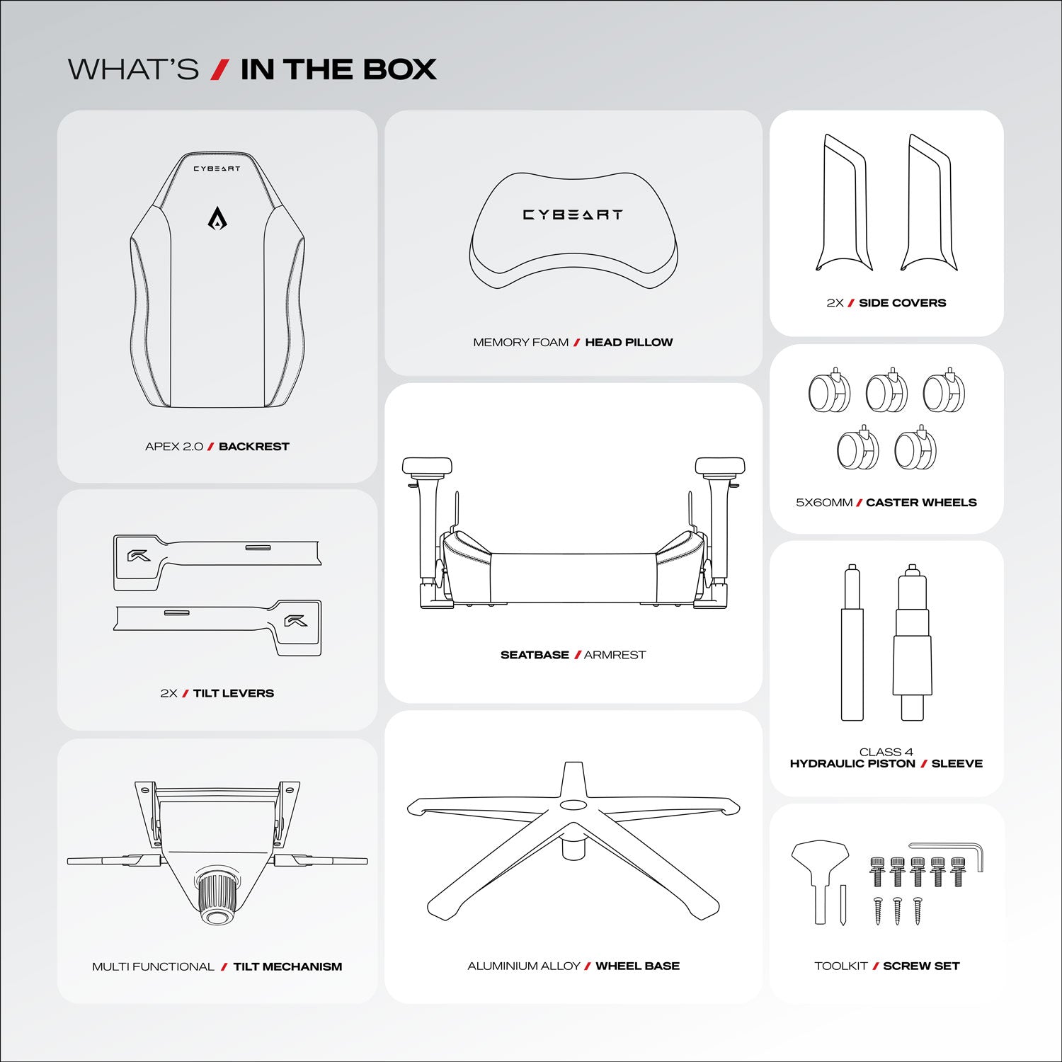 Apex Series - X11 Gray Gaming Chair