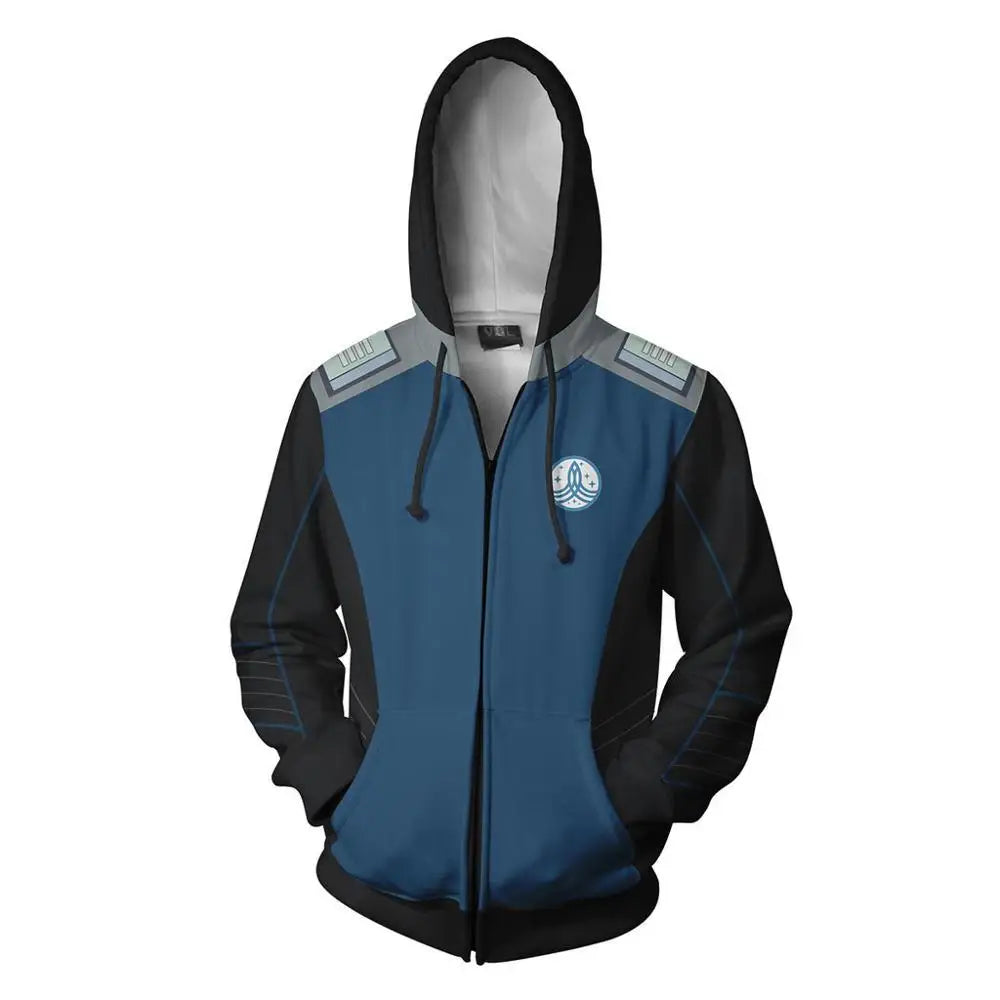 Star Voyager Trek Hoodies 3D Print Men Hoodie Hoody Man Hip Hop Casual Coat Sweatshirts with Zipper