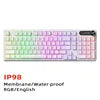 FURYCUBE IP98 Membrane Feel Waterproof Ergonomic Support Gaming E-sports High Appearance Wired Silent Keyboard