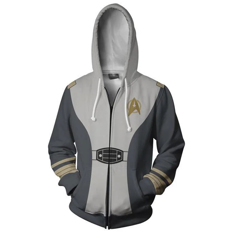 Star Voyager Trek Hoodies 3D Print Men Hoodie Hoody Man Hip Hop Casual Coat Sweatshirts with Zipper