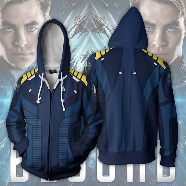 Star Voyager Trek Hoodies 3D Print Men Hoodie Hoody Man Hip Hop Casual Coat Sweatshirts with Zipper
