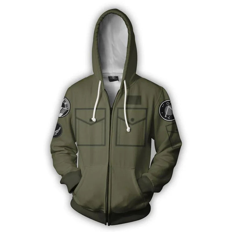 Star Voyager Trek Hoodies 3D Print Men Hoodie Hoody Man Hip Hop Casual Coat Sweatshirts with Zipper
