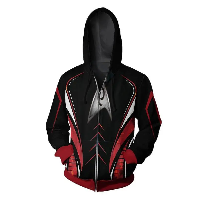 Star Voyager Trek Hoodies 3D Print Men Hoodie Hoody Man Hip Hop Casual Coat Sweatshirts with Zipper
