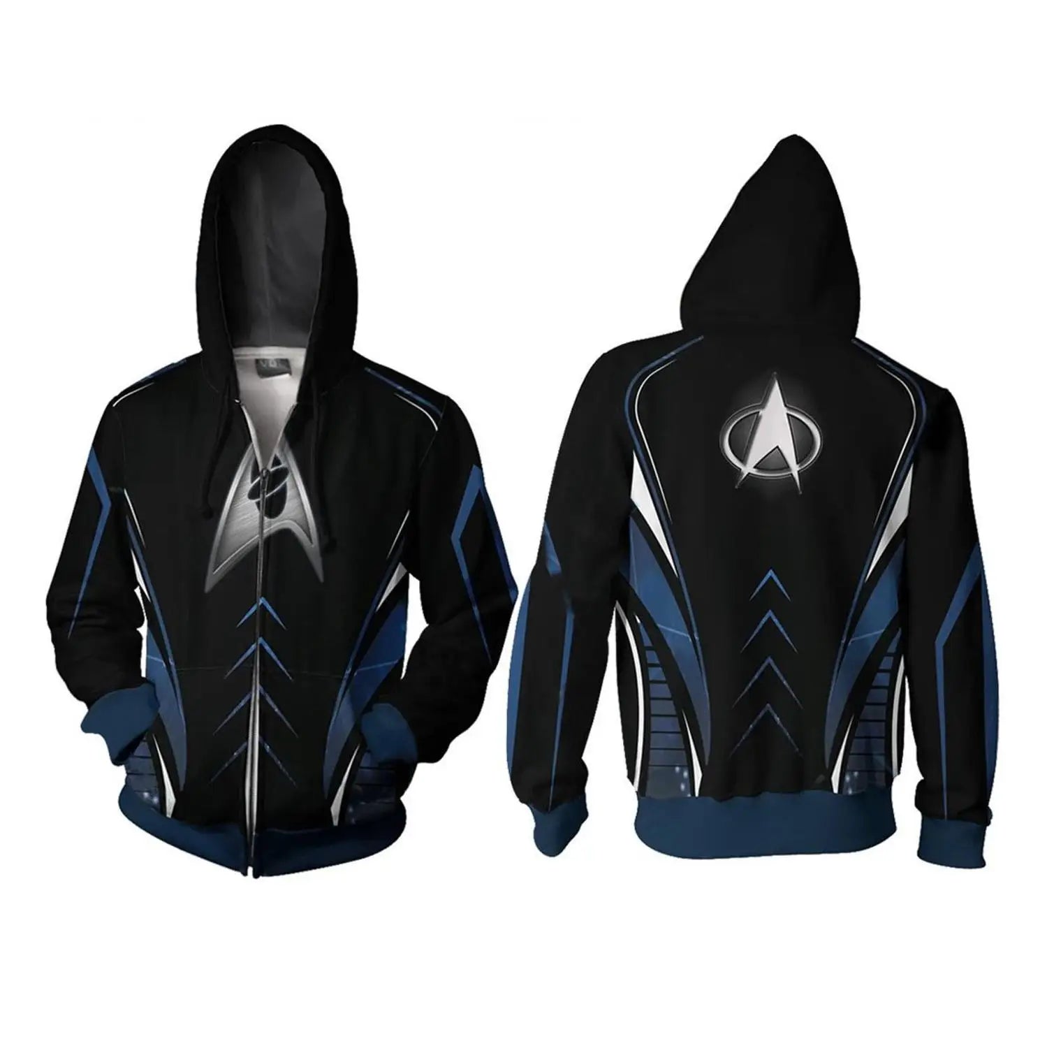 Star Voyager Trek Hoodies 3D Print Men Hoodie Hoody Man Hip Hop Casual Coat Sweatshirts with Zipper