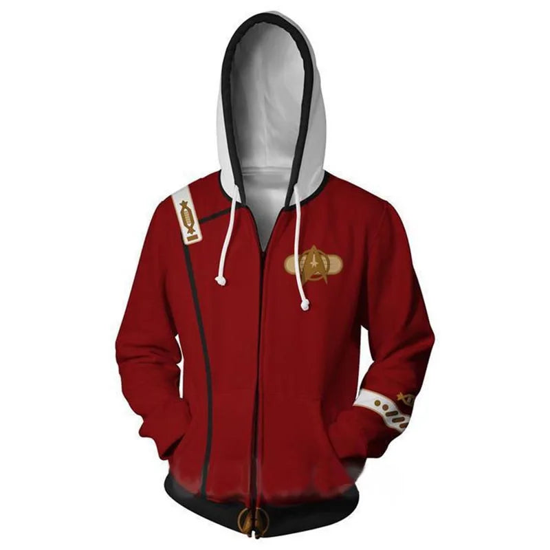Star Voyager Trek Hoodies 3D Print Men Hoodie Hoody Man Hip Hop Casual Coat Sweatshirts with Zipper