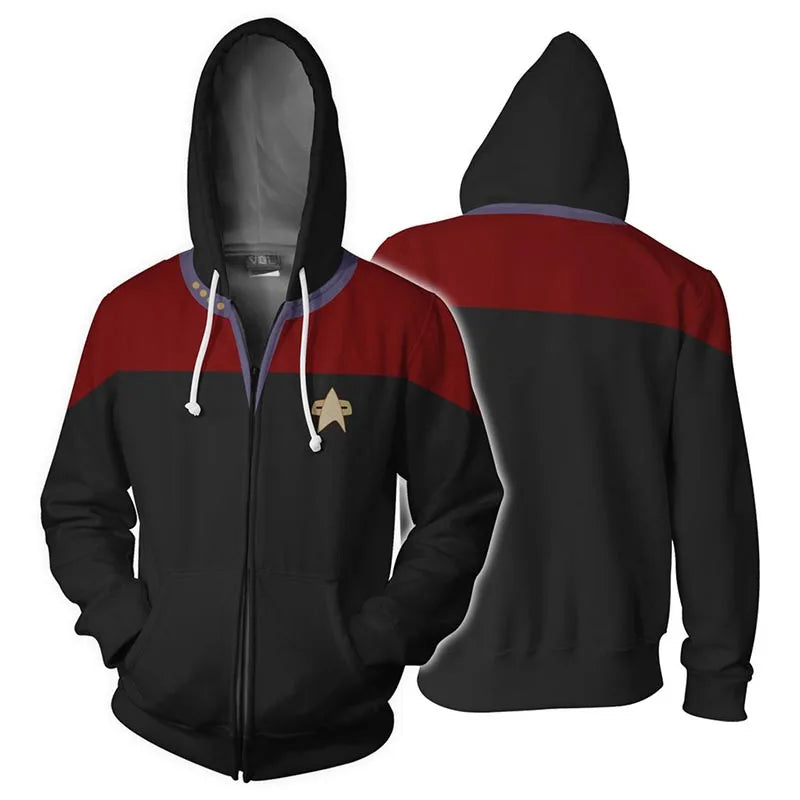 Star Voyager Trek Hoodies 3D Print Men Hoodie Hoody Man Hip Hop Casual Coat Sweatshirts with Zipper