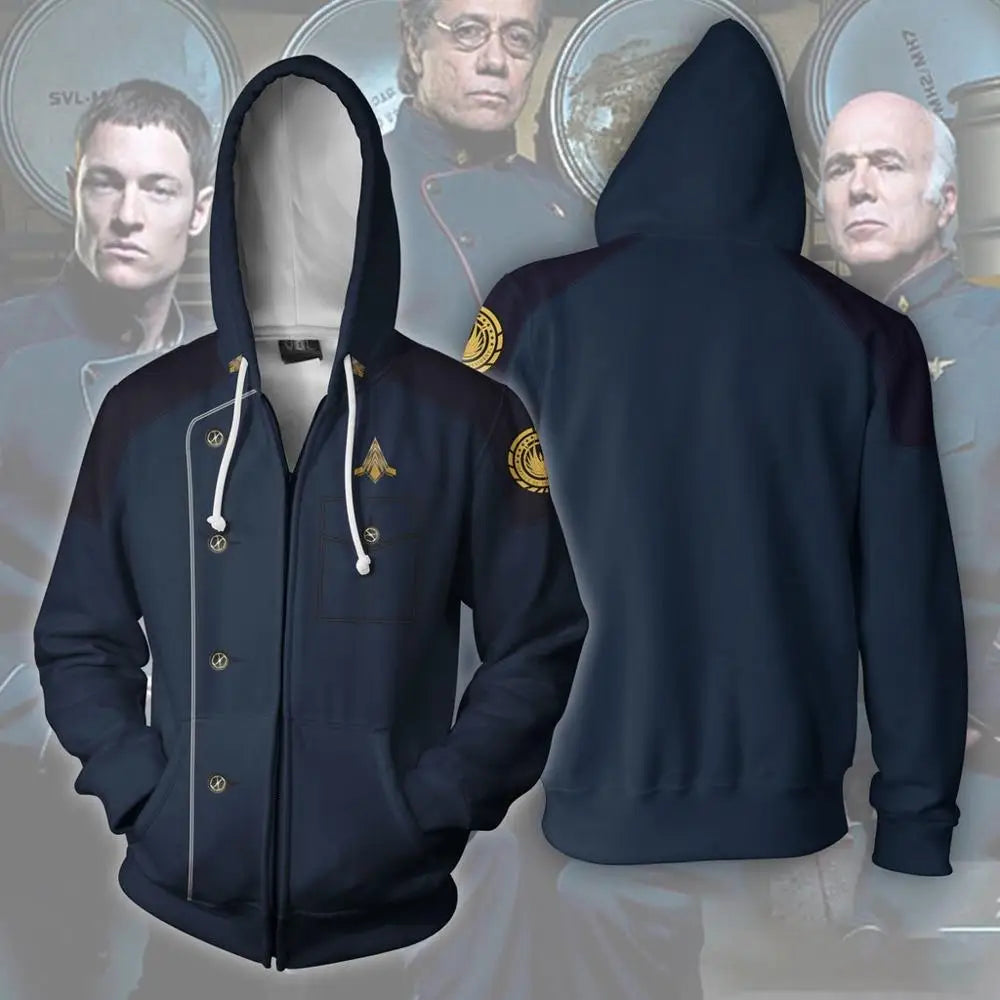 Star Voyager Trek Hoodies 3D Print Men Hoodie Hoody Man Hip Hop Casual Coat Sweatshirts with Zipper