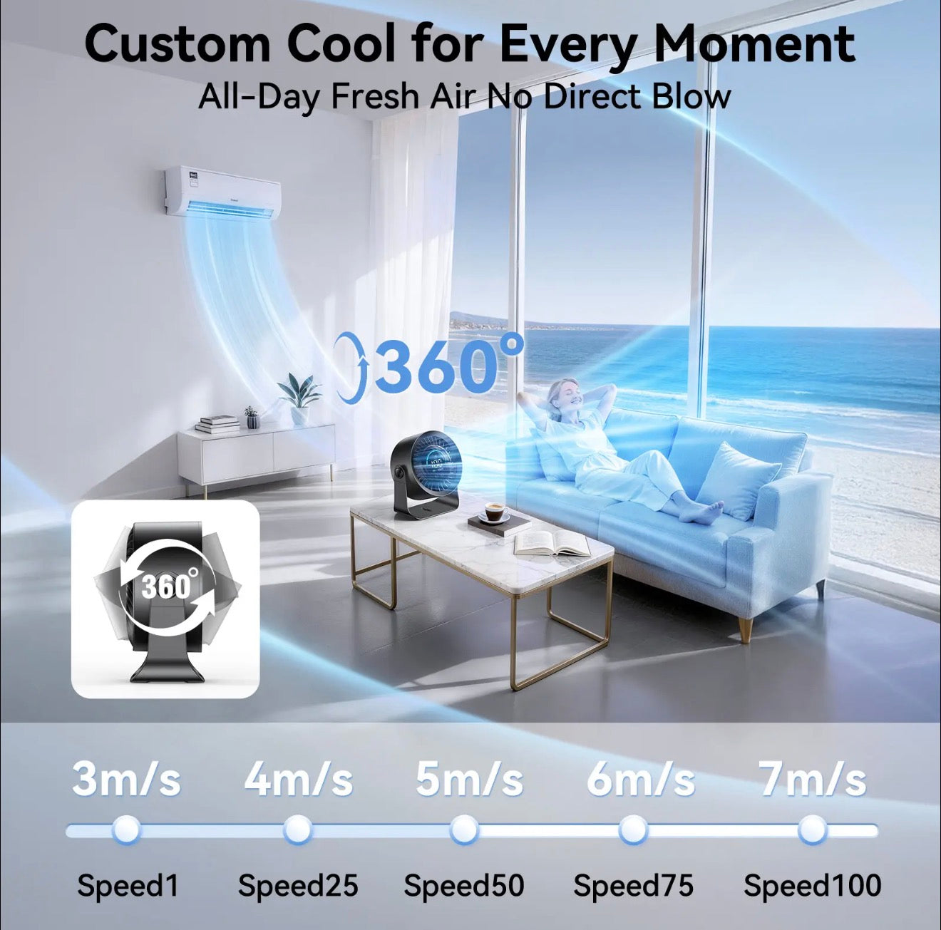 Portable Rechargeable Cooling Fan