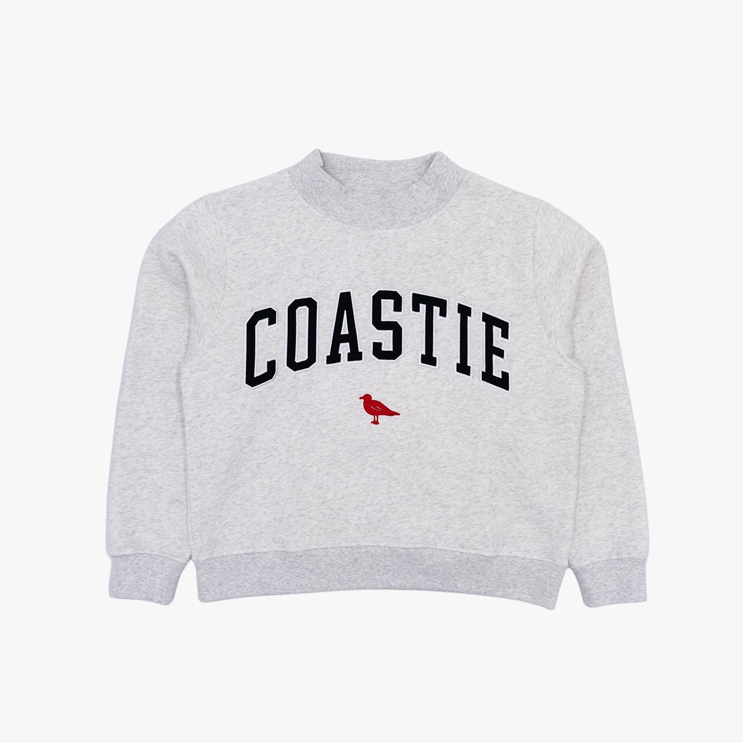 Coastie Embroidered Mockneck Sweatshirt