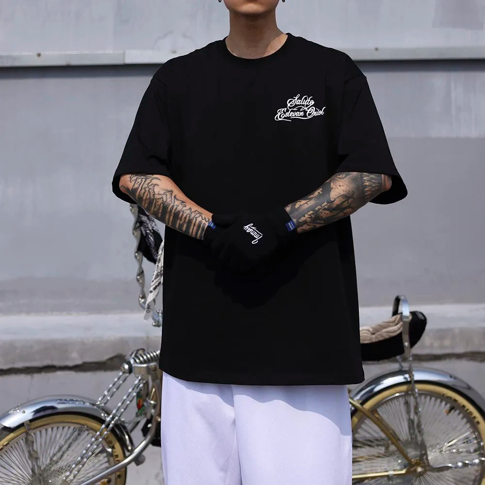 Hands Finger Cross Print White Black Summer Y2K Tshirts for Men and Women Short Sleeve Streetwear Casual Tees Crew Neck T-shirt