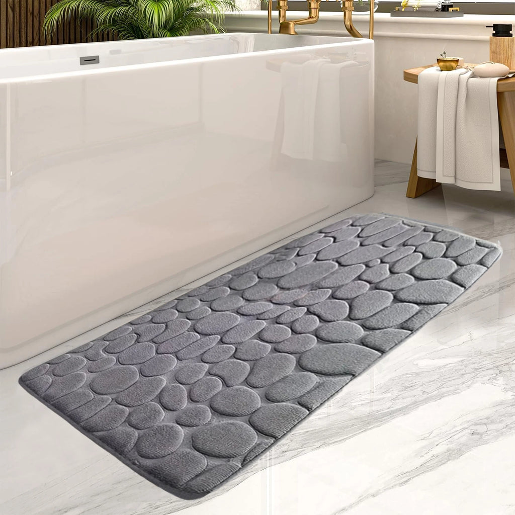 Large Size Bathroom Floor Mat Non-slip Absorbent Bathroom Rug Long Strip Bathtub Floor Mat Home Decor 19.7x47.2in mat