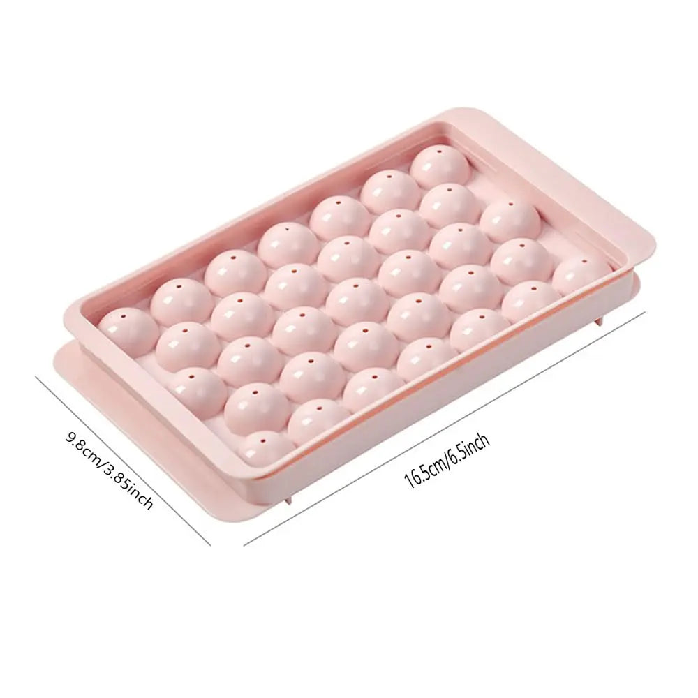 Mini Ice Cube Trays  Tiny Ice Cube Tray with Lid for Freezer, Round Ice Cubes for Chilling Cocktail Whiskey Tea Coffee