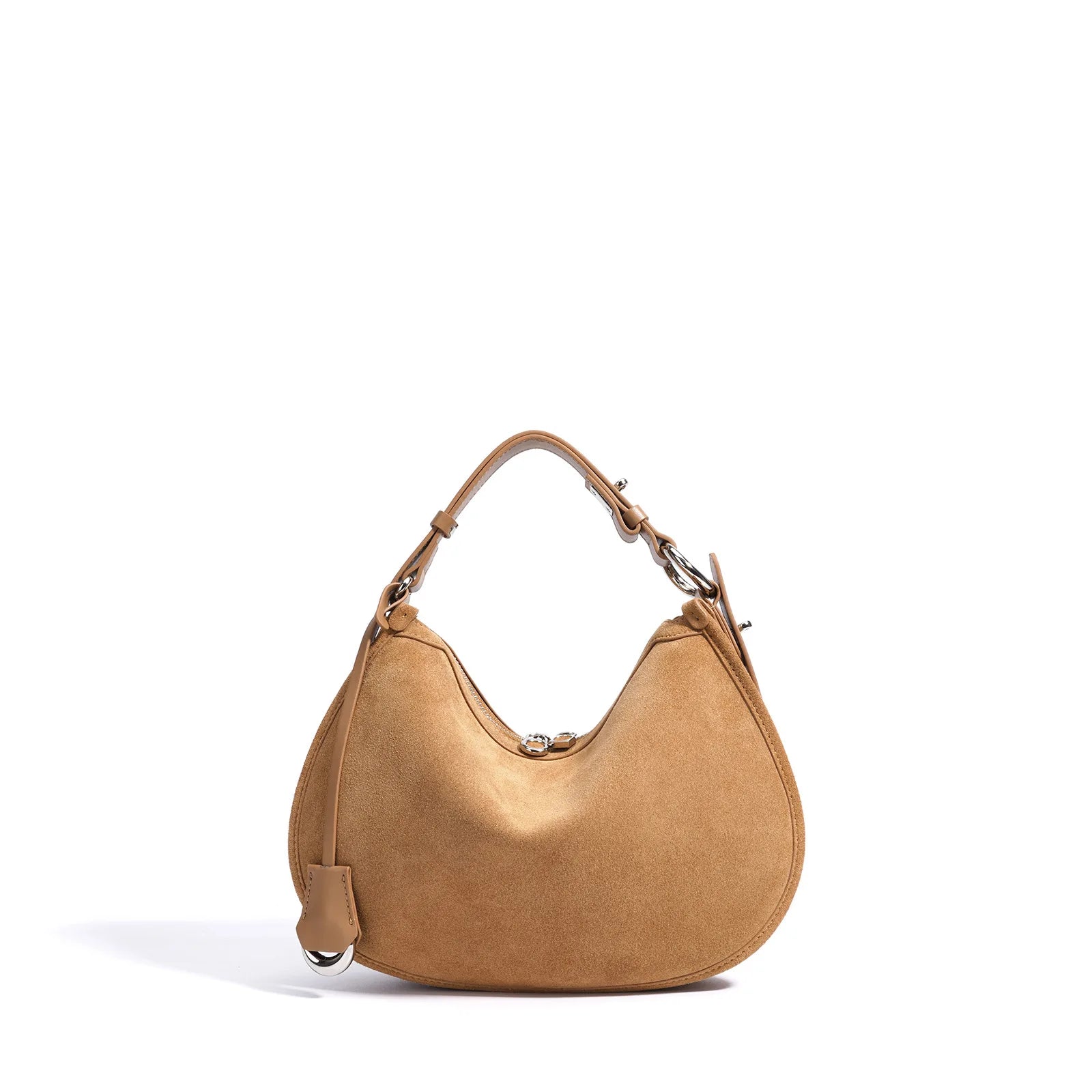 2025 Spring Summer Suede Hobo Bag Sophisticated Single Shoulder Tote Vintage Inspired Trendy Crossbody Pack Women's Handbag