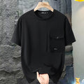 10XL 11XL Plus Size Summer T-shirt Men Short Sleeve T-shirts Fashion Casual Pocket Patchwork Tops Tees Male Big Size Tshirt