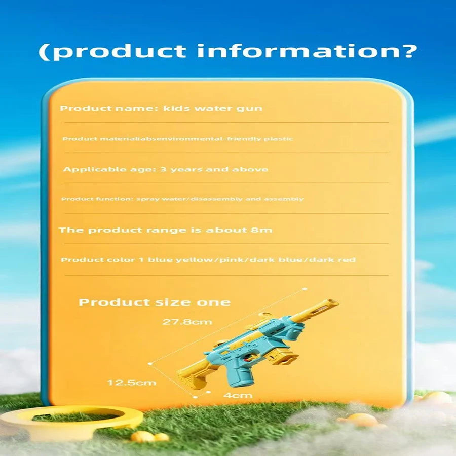Water Gun Summer M416 Non Electric Pistol High-pressure Full Automatic Shooting Water Beach Toy Gun For Kid Children Boys Girls