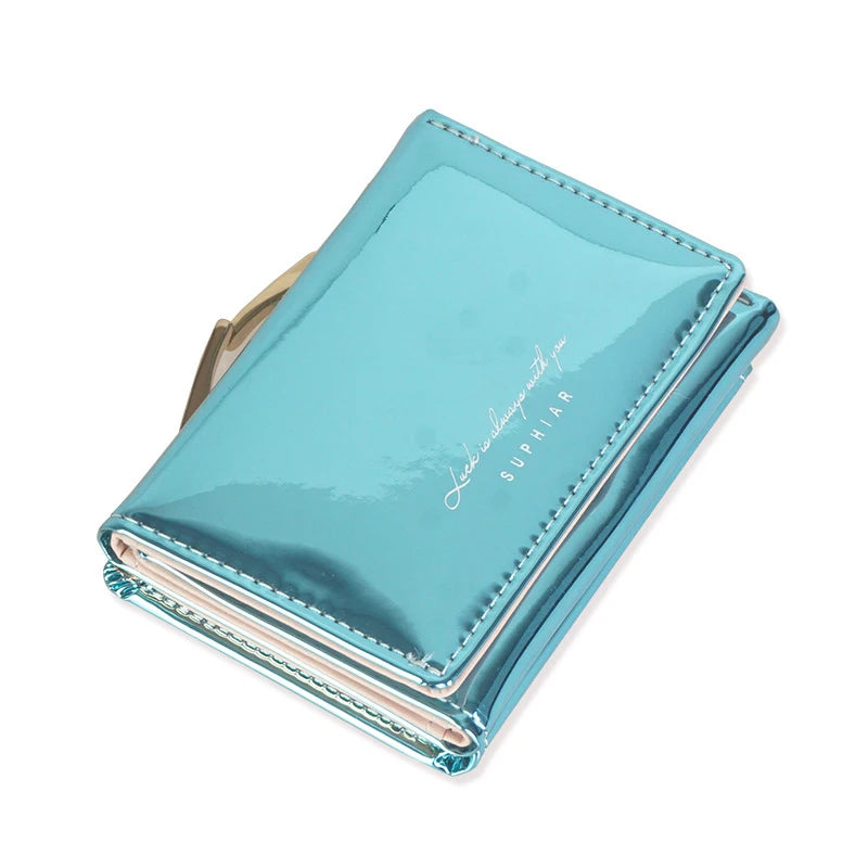 Women's	Wallets Fashion Rainbow Credit Card Holder Purses with Coin Pocket for Women Portable Short PU Leather Cute Wallet