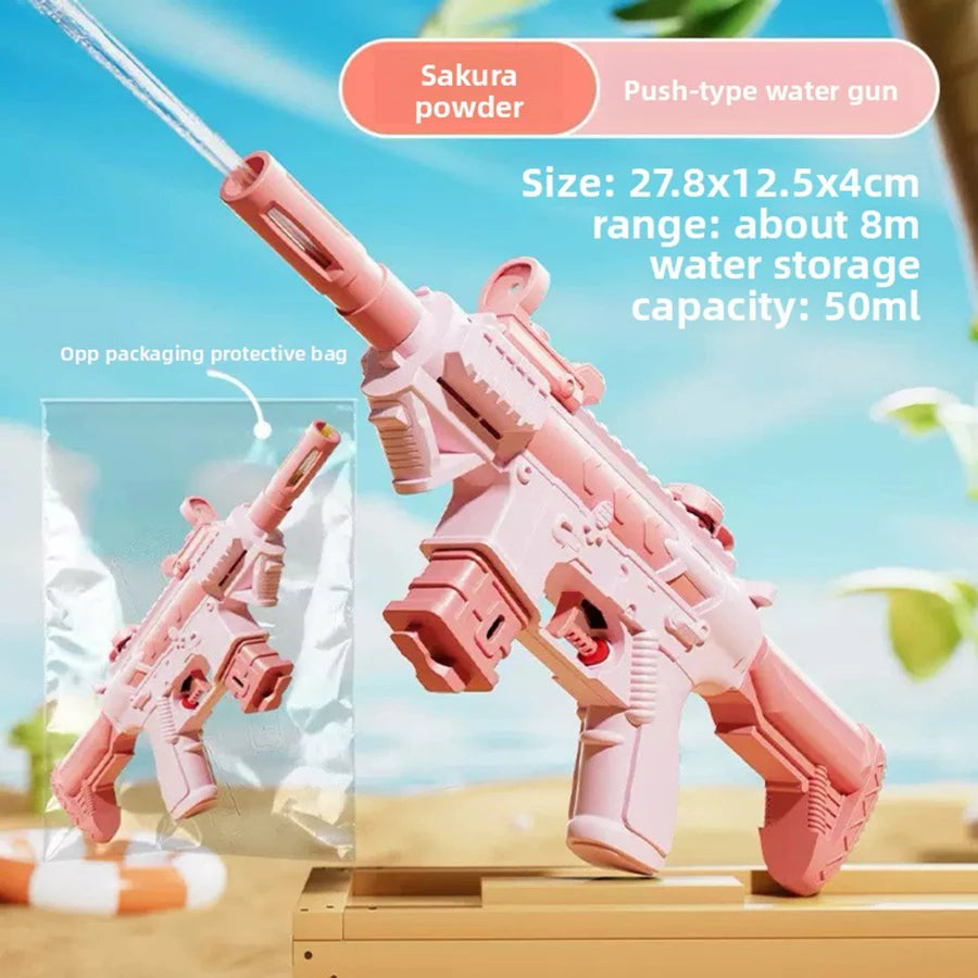 Water Gun Summer M416 Non Electric Pistol High-pressure Full Automatic Shooting Water Beach Toy Gun For Kid Children Boys Girls
