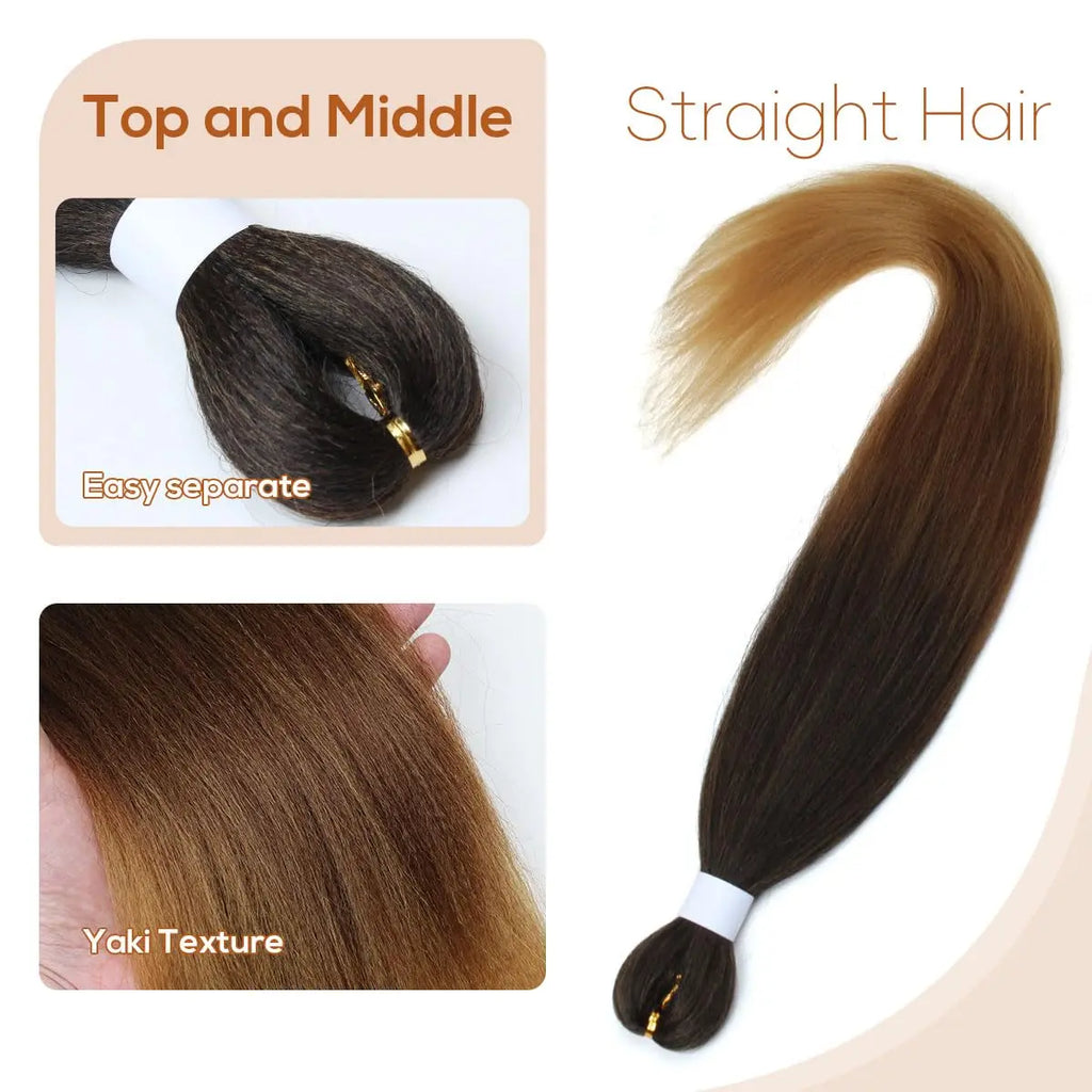 4+1 5 Dundle Deals Brown To Honey Blonde Curly Crochet Braids Pre Stretched,Ombre Knotless Boho Hair for Braiding Hair Synthetic
