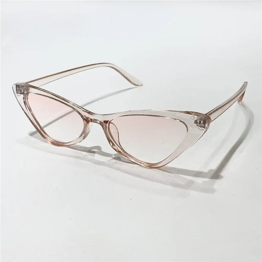 Vintage Small Cat Eye Sunglasses for Women Trendy Half-frame Sun Glasses UV400 Fashion Shades Eyewear Summer Anti UV Sunglasses