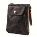 Cowhide Wallet Men's Leather Wallet Genuine Leather Men's Wallet Minimalist Wallet Credit Card Holder Earbuds Pouch