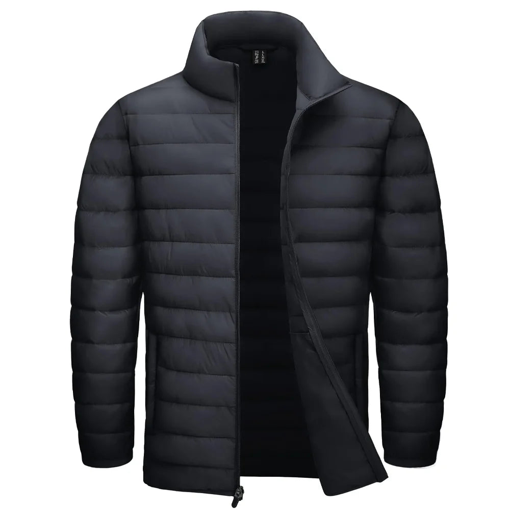 TACVASEN Stand Collar Lightweight Puffer Jackets Mens Quilted Jacket Water Resistant Ripstop Down Insulated Windbreaker Coats