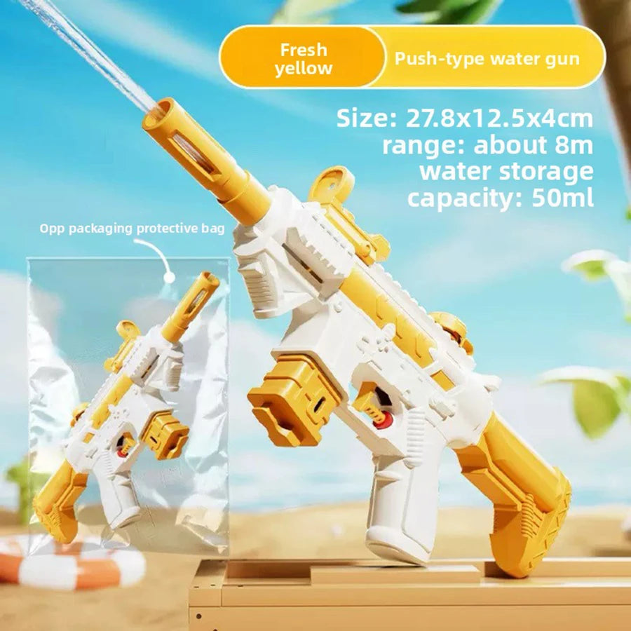 Water Gun Summer M416 Non Electric Pistol High-pressure Full Automatic Shooting Water Beach Toy Gun For Kid Children Boys Girls