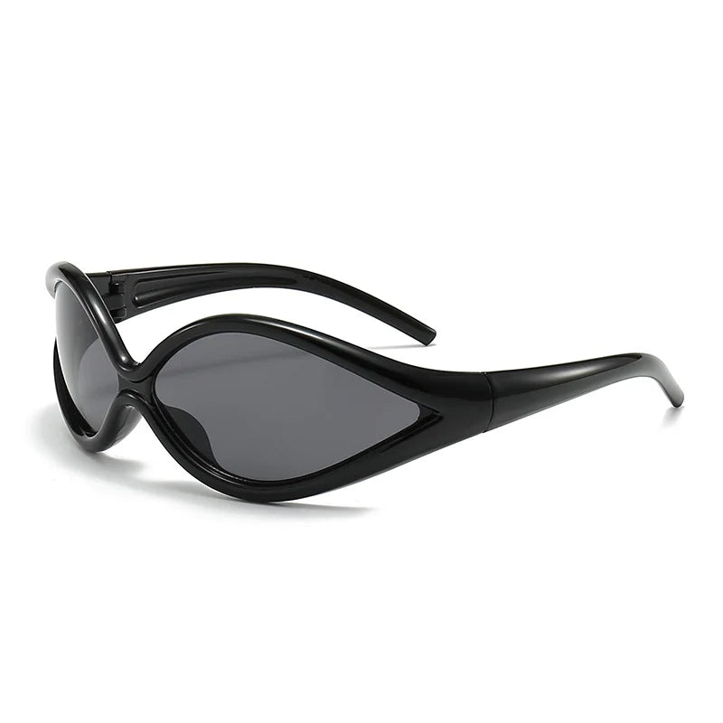 KAMMPT Y2k Cat Eye Sunglasses for Women Men Punk Fashion Stylish UV400 Eyewear Trendy Brand Designer Futuristic Outdoor Shades