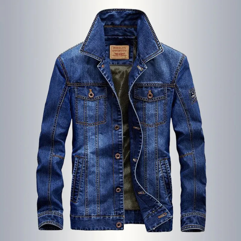 New Autumn Winter Men's Denim Jackets Thicken Fleece-Lined Lapel Warm Cotton-padded Coats Loose Casual Jean Jacket Plus Size 7XL