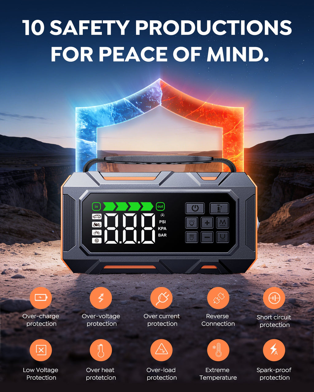 【New Arrivals】Buture Beta09 Jump Starter with Air Compressor丨8000A Powerful Start, 16-in-1 Roadside Kit