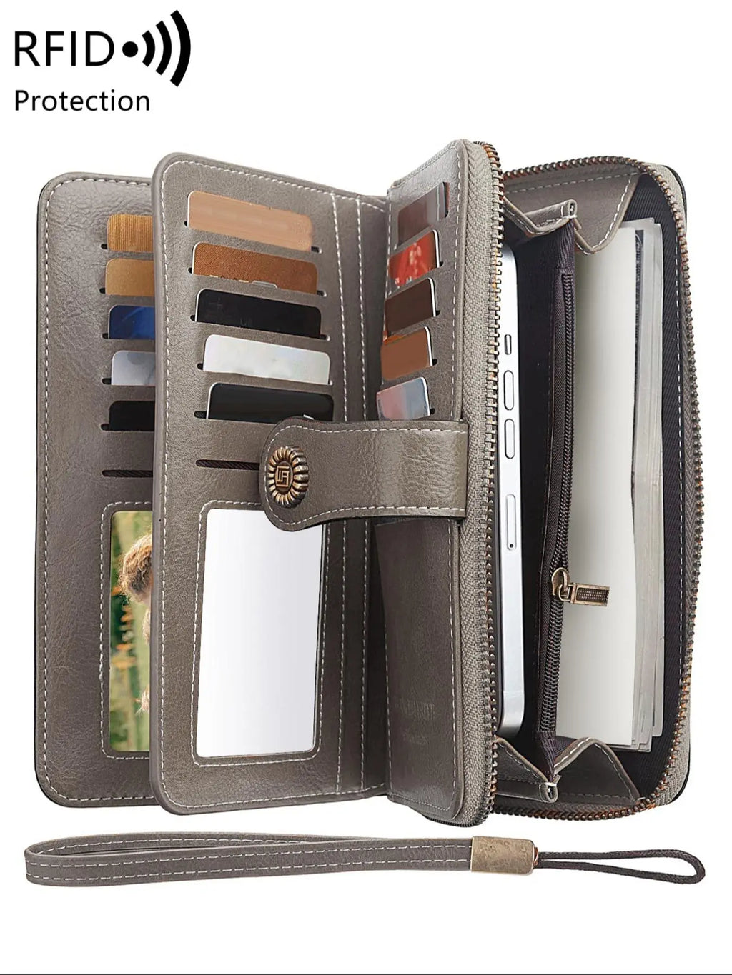 Vintage RFID Clutch Wallet