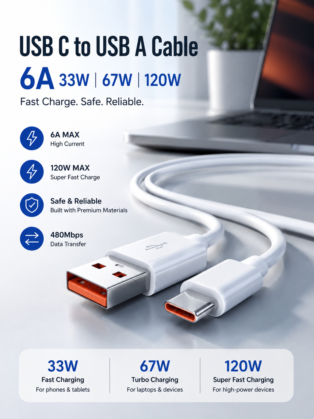 xiaomi 6A Usb Type C Cable Charger 120w Turbo Tipo Fast Charging For Redmi 13 12 11 10 Pro ultra Poco x3 Redmi Note K70 6050 40