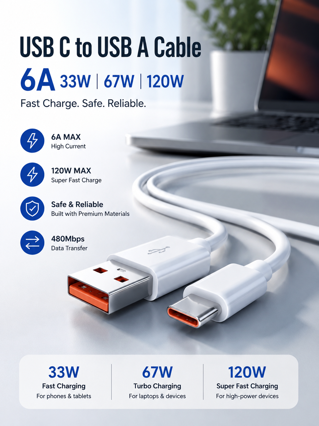 xiaomi 6A Usb Type C Cable Charger 120w Turbo Tipo Fast Charging For Redmi 13 12 11 10 Pro ultra Poco x3 Redmi Note K70 6050 40